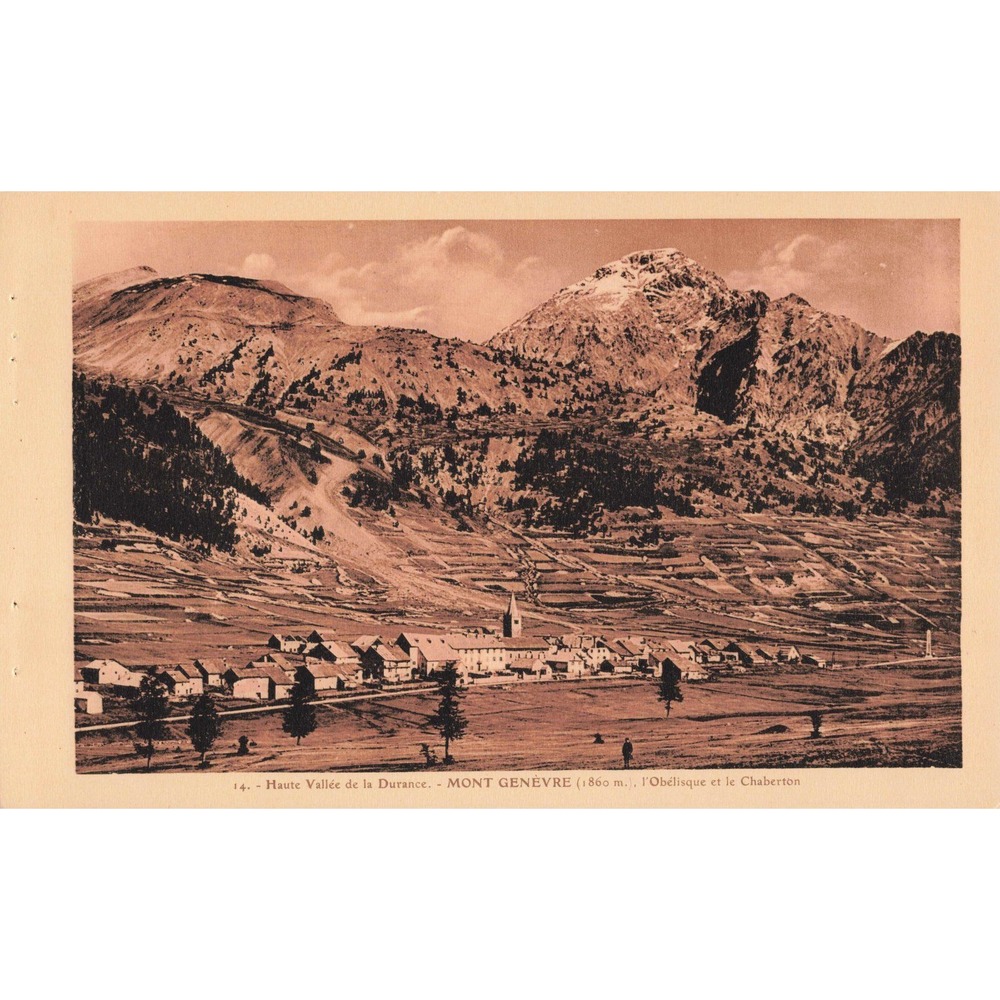 Vintage Mont Genevre Haute Vallee de la Durance Photogravure Postcard Chaberton - Picture 1 of 2